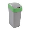 Kosz na śmieci Flip Bin 45L srebrny/zielony